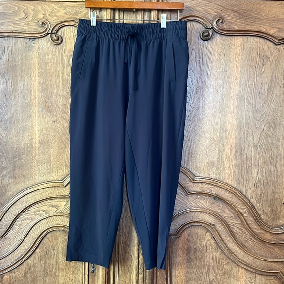 T byTalbots Women's Navy Drawstring Waist Stretch Pants - Picture 1 of 11